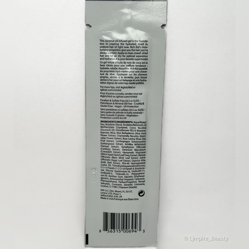 IGK Prenup Instant Spray Hair Mask 4 oz and a Sample of Rich Kid Coconut Oil Gel - Picture 5 of 5